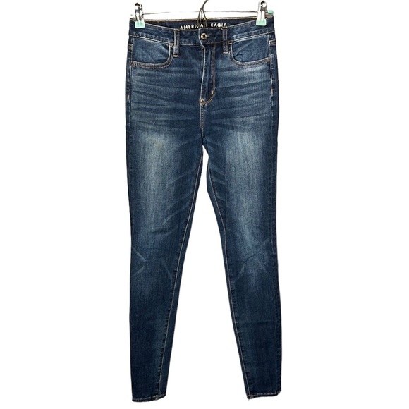 American Eagle Outfitters Denim - America Eagle Super Hi-Rise Dark blue Jegging Size 2 long
